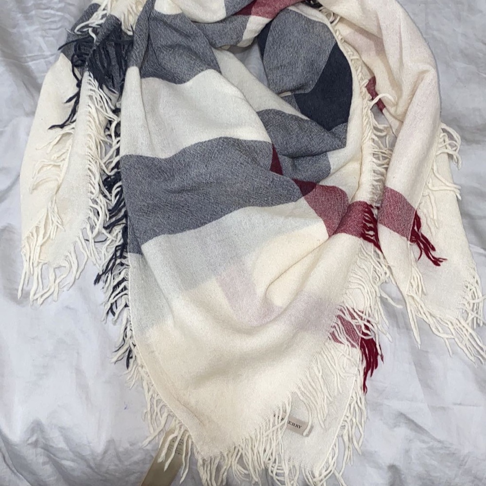 Burberry square wool scarf